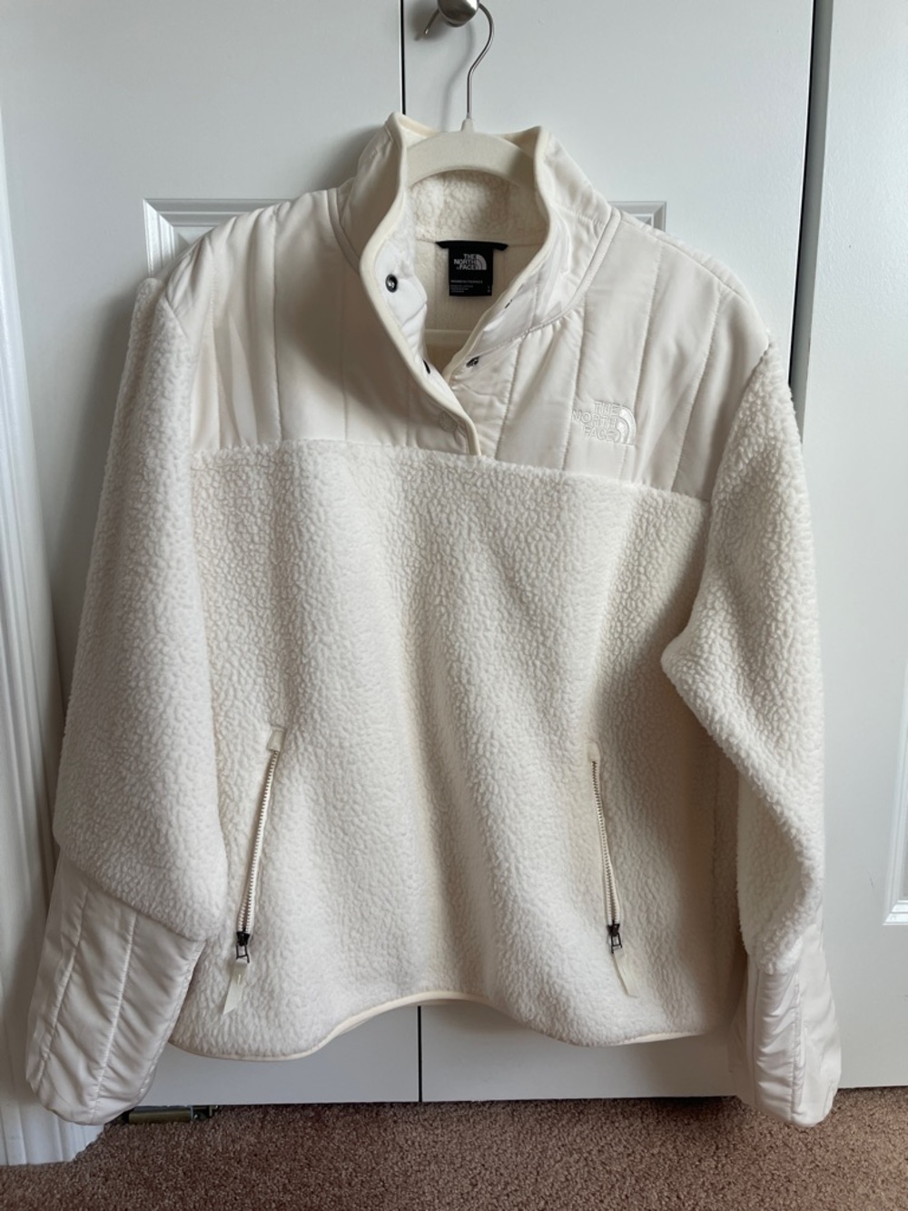 NWOT The North Face Cream Sherpa Half-Zip Jacket/Pullover